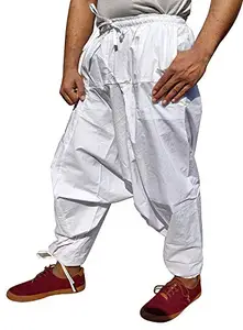 Fashion Passion India Men's Cotton Solid Harem Pants Yoga Trousers Hippie