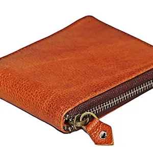 Dakiya Genuine Leather Round Zipper Wallet for Men & Women | Men Women Wallet Purse