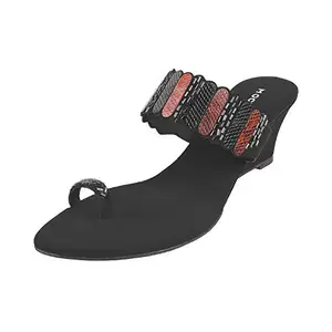 Mochi Womens Synthetic Black Slip Ons (Size (7 UK (40 EU))