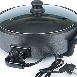 Bhabha Sales Non Stick Electric Multipurpose Cooker Pan Pizza Maker with Unbreakable Lid, 36 cm, Black Pizza Maker, Multicolor (2.5 Liters) price in India.