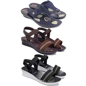 Women's Comfortable Sandal,Casual Lightweight Sandal for Everyday Wear | BTS-(3-COMBO)-1973-1933-1931-5