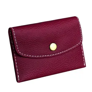 GREEN DRAGONFLY PU Leaher Unisex Skinny Fit Card Wallet(NMB/202306415-Burgundy)