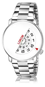 LOREM Premium White Attrective Analog Watch for Men LR106