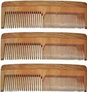 feelhigh Neem Wood Fine & Thin Tooth Comb
