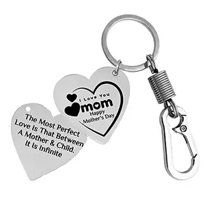 BAMALI Customize 1.5mm Thick Long Life Black Laser Engraved Keychain for Mother’s Day Birthday Gifts for Sister Daughter Special Mom Bhabhi Aunt Sister Lovers (Heart Shape Measuring 38x38MM)