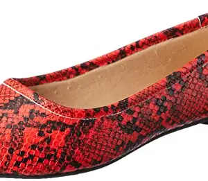 Carlton London Womens CLL-7475-A RED Flat Ballerina - 5 UK (CLL-7475-A)