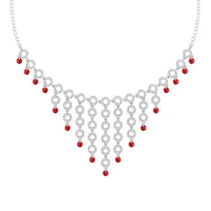 GIVA 925 Silver Love in Circles Necklace|Gift for Girlfriend| With Certificate of Authenticity and 925 Stamp | 6 Months Warranty*