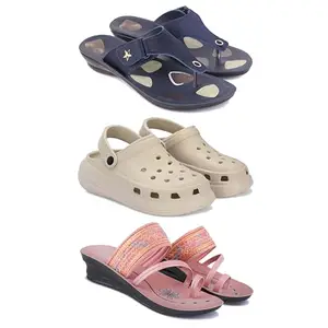 Women's Comfortable Sandal,Casual Lightweight Sandal for Everyday Wear | (COMBO-3)-1973-OO1-1950-6-EURO-37
