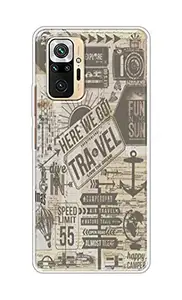 The Little Shop Designer Printed Soft Silicon Back Cover for Redmi Note 10 Pro (Travel)