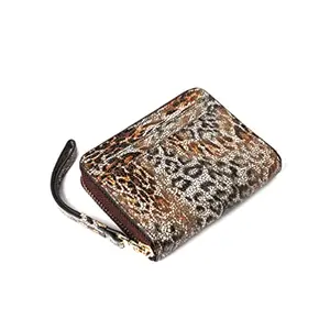 Mashak Women's Italian Leather Handheld Wallet (Brown)