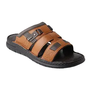 Lee Cooper Leather Regular Slipon Mens Sandals (BEIGE, 40)