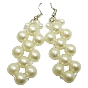 ELITE MARKETING Garments Pearl Earrings for Women and Girls Fashion | Birthday Gift for Girls & Women Anniversary Gift for Wife (M09)