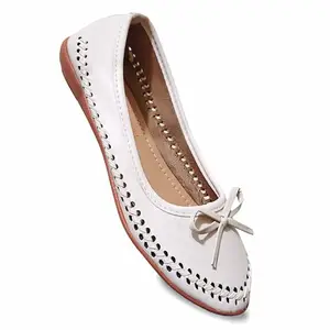 Artecielo Casual Bellies Juti for Women & Girls Handicrafted (Off White, UK Footwear Size System, Adult, Women, Numeric, Medium, 8)