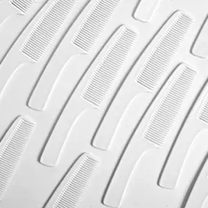 White Handle Comb Size 19 x 3.5 cm - Pack of 100 PCS (White)