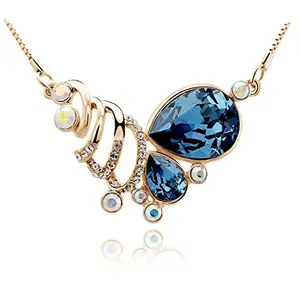 Valentine Gifts :YouBella Presents Gracias Collection Crystal Jewellery Necklace for Girls and Women (Gold)