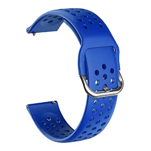 ACM Watch Strap Silicone Belt compatible with Fastrack Rogue Smartwatch Breatheable Dot Band Navy Blue