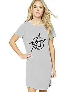 Stylish Cotton Blend Printed T-Shirt for Women | Casual Wear | Soft & Comfortable Fabric | Trendy Short Sleeve (Grey_Large_Pack of 1)#9423