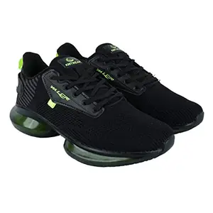 LANCER ENERGY-14BLK-PGN Men's Black/Parrot Green Sports & Outdoor Running Shoes