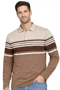 SANE ORIGINALS Full Sleeves Textured Polo Tshirt for Men with Pocket || Long Sleeves Collar and Pocket T-Shirt for Men