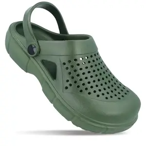 WALKAROO Mens Casual Wear and Regular use Clogs for Indoor and Outdoor |WC4849 Olive