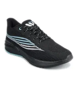 Columbus Pacer Sports Shoe - Running Shoe| Walking Shoe| Training & Gym Shoe| Outdoors Shoe for Men's, (Black & Pista), UK6
