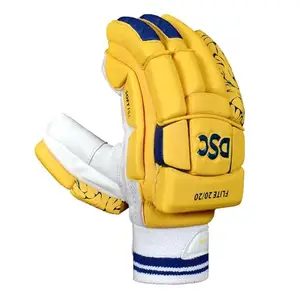 DSC Flite 20/20 Cricket Batting Gloves for Mens, Hand-Left, Color-Yellow