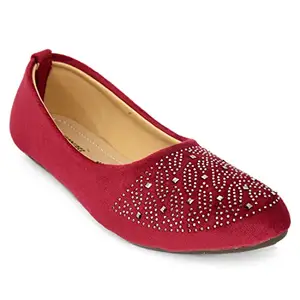 Racecourse Women Flat 52.136 Maroon
