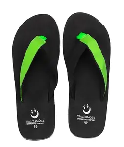 Travelkhushi Ortho Striped Comfort Slippers Cushion FootBed & mild accupressure for Men, comfort & lightweight. stylish & anti-skid flip flops | waterproof, everyday wear for Boys