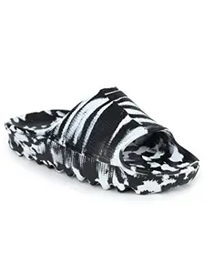 Greentech BREATHE EASY Greentech Stylish Zig Zag Sliders/Slipper for Men I Men Outing Slipper I Printed Design