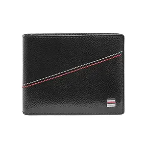 Tommy Hilfiger Sebastian Mens Leather Pass Case Wallet Black