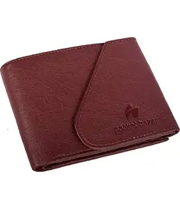 pocket bazar Men Casual Artificial Leather Wallet (7 Card Slots) (Brown)