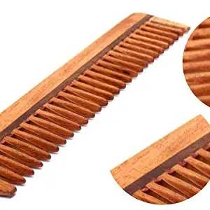 AASA Handmade Neem Wooden Comb for Hair fall Control for Unisex, Pack of 1