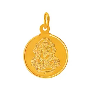 Muthoot PAPPACHAN Swarnavarsham BIS Hallmarked 22KT Round Ganesha Pendant 10 Gram