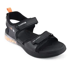 Campus GC-2303 BLK/F.ORG Outdoor Sandal 7 -UK/India