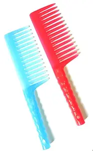 KGr Splash 2 Pcs Shampoo Comb With Wide Teeth Shower Comb For Curly Wavy Messy Hair Unisex Detangling Comb for Men and Women Multicolor – 2 Pcs