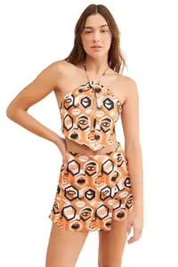 Tandul Women's Dress - Multicolor Dress, Bodycon Quirky Dress for Women (7373) Small Size