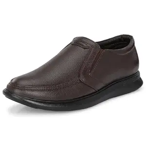 Centrino Men's Formal Shoes | Elegant Slip-On Derby for Business & Casual Wear | Premium Craftsmanship for a Stylish & Sophisticated Look | Cushioned Insole for All-Day Comfort & Support 7673-2_BROWN_10