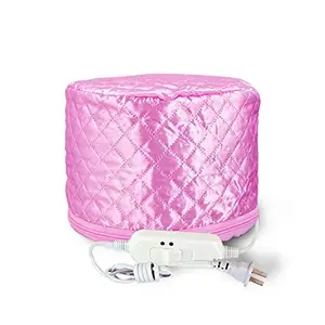 Unique Enterprise Hair Care Thermal Head Hair Spa Cap Treatment with Beauty Steamer Nourishing Heating and creem (H-01K) (PINK CHE)