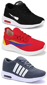 TYING Multicolor (1200-9287-9064) Men's Casual Sports Running Shoes 7 UK (Set of 3 Pair)