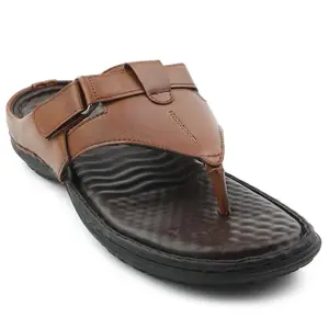 Liberty Coolers VSL 13E Casual Slipper for Men with PU Sole | Durable and Lightweight | Comfortable and Soft Outsole for Everyday Wear | Stylish Footwear and Cushioned Footbed (Tan 42 EU)