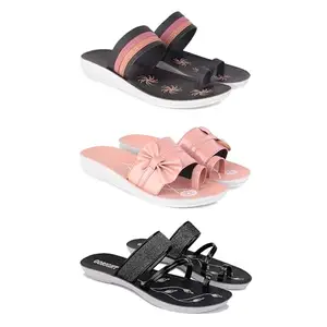 Women's Comfortable Sandal,Casual Lightweight Sandal for Everyday Wear | CL-(COMBO-3)-1992-1988-1946-5