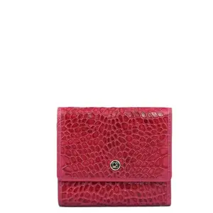Da Milano Leather Mini Flap Wallet for Women - Purple (10306OL)