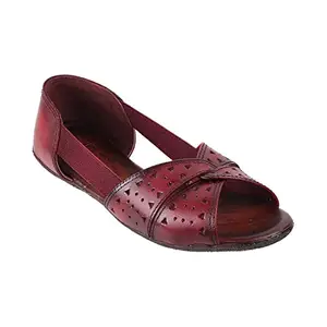 Mochi Womens Leather Maron Slip Ons (Size (3 UK (36 EU))