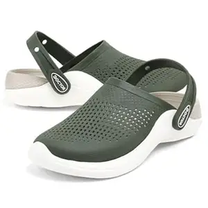 DOCTOR FEEL SOFT Men EVA Clogs with Adjustable Back Strap | Lightweight Cushioned Footbed | Anti-Slip Sole | Everyday Wear Indoor & Outdoor Sandals for Men