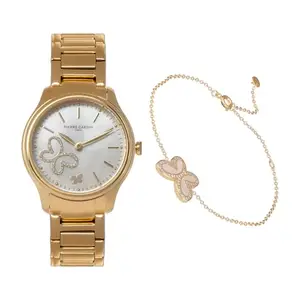 Pierre Cardin Vivienne Analog Dial Color White MOP Watches for Women - CF.0912.SJ.1.Set