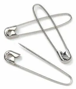 Outbreeding Safety Pin Mixed for Women & Girls Used in Saree Earrings Necklace Organizer Brooch Pins, Heavy Standard Stainless Steel Silver in Color with Reusable Box (M, PACK-50)