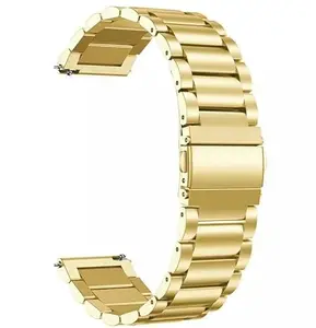 ZELFO Smart Watch Stainless Steel SS Strap Compatible for Titan Crest Smart Watch - Gold