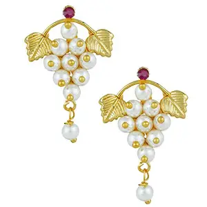 Shining Jewel - By Shivansh Shining Jewel Traditonal Gold Stud Earrings for Women 22K (SJ_1074)