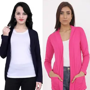 Comfy Women's Shrug ? Perfect for Office, Casual RG-Shrug-P-Nevy-PKT-Rani-XXS