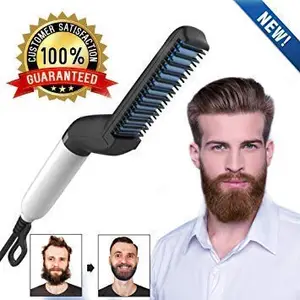 Shopworld Dashingzone Multifunctional Quick Beard Straightener and Hair Comb/Curler Show Cap Tool for Men